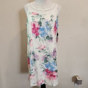 Studio 1 | Sleeveless Floral Lace Sheat Dress